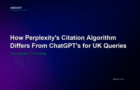 Perplexity versus ChatGPT citation algorithm cover for UK queries in 2026.