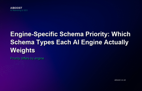 Engine-specific schema priority matrix cover for ChatGPT, Perplexity and Gemini in 2026.